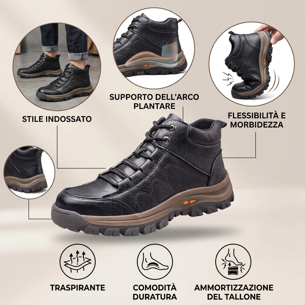 ⏰ Ultimo giorno! Sconto del 50%! 👞 Scarpe in vera pelle italiana 🐂 Cucite a mano, morbide e comode ✅ Supporto per l'arco plantare; riduce la pressione sui piedi e garantisce comfort per tutto il giorno.