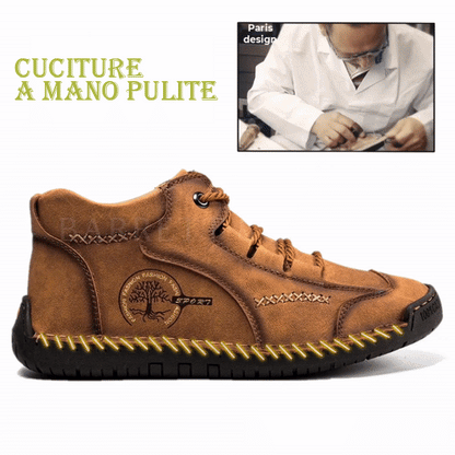 🔥 Sconto del 50% | Scarpe in pregiata pelle di vitello: supporto plantare, impermeabili e antiscivolo. Cammina in tutta comodità!