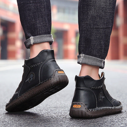 🔥 Sconto del 50% | Scarpe in pregiata pelle di vitello: supporto plantare, impermeabili e antiscivolo. Cammina in tutta comodità!