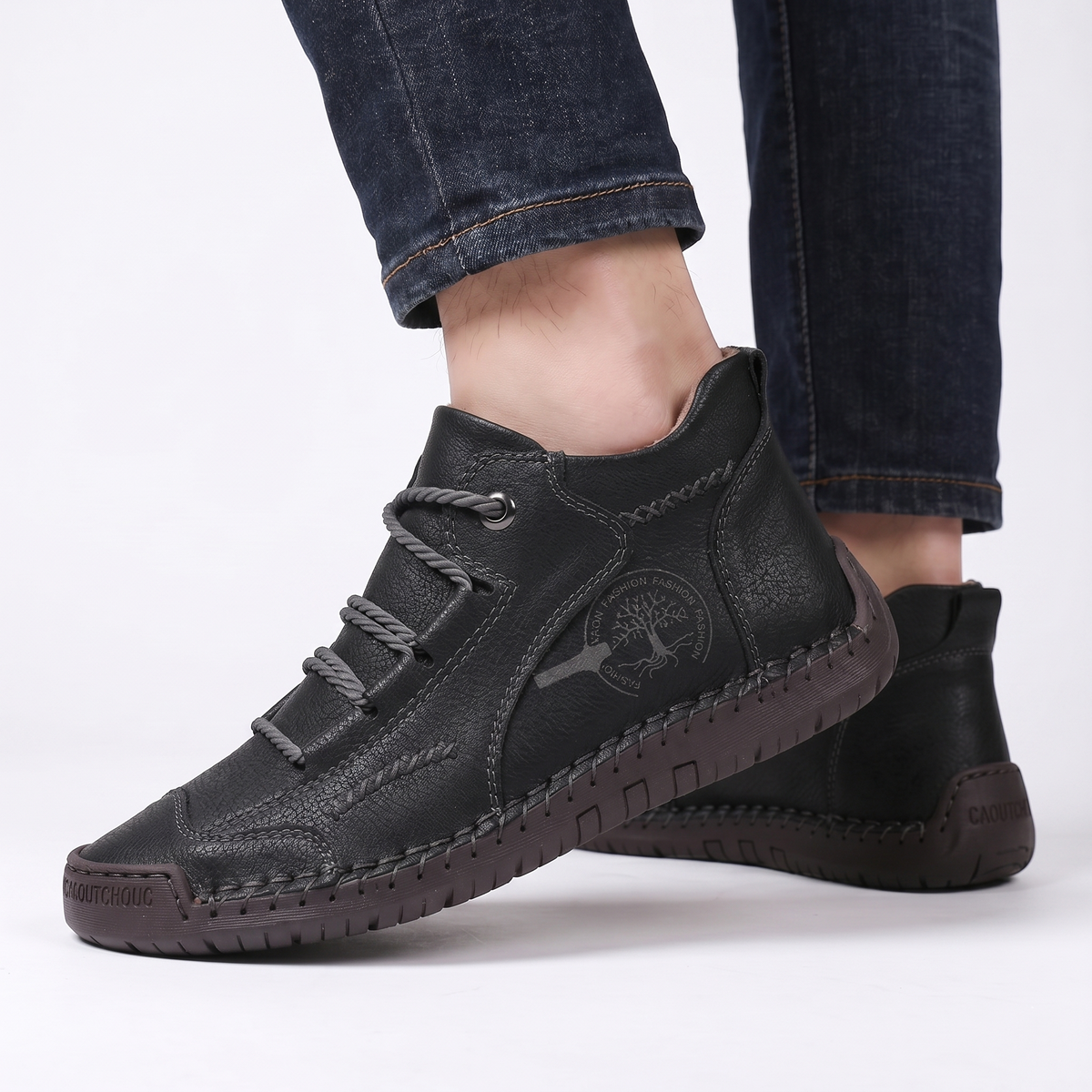 🔥 Sconto del 50% | Scarpe in pregiata pelle di vitello: supporto plantare, impermeabili e antiscivolo. Cammina in tutta comodità!