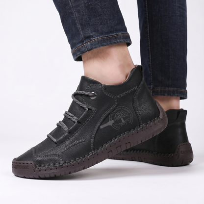 🔥 Sconto del 50% | Scarpe in pregiata pelle di vitello: supporto plantare, impermeabili e antiscivolo. Cammina in tutta comodità!