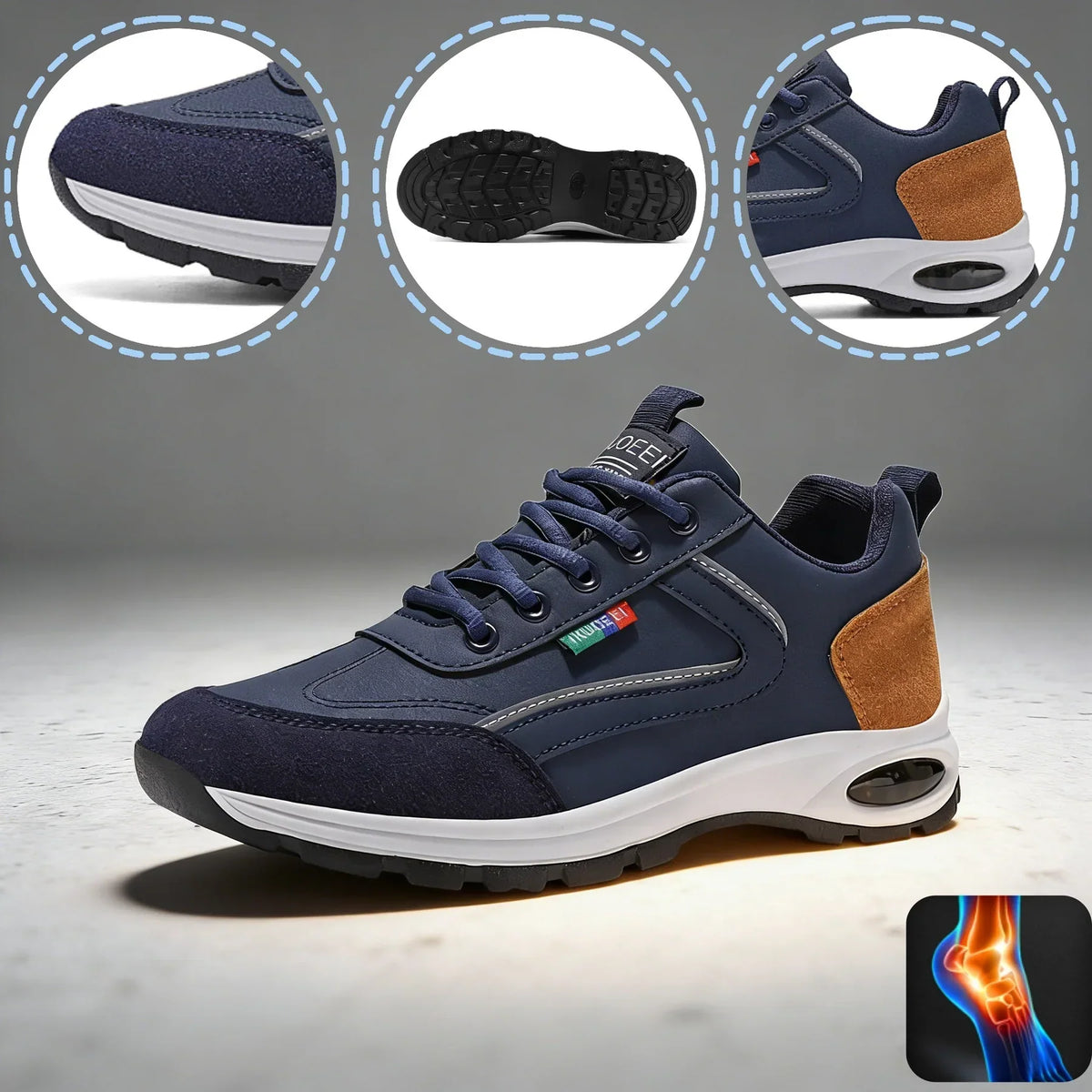 🔥Scarpe ortopediche da uomo realizzate in pell🐂di vitello australiana, fatte a mano, cucite✅a mano, camminate confortevoli, antidolorifici✅, impermeabili✅ e antiscivolo