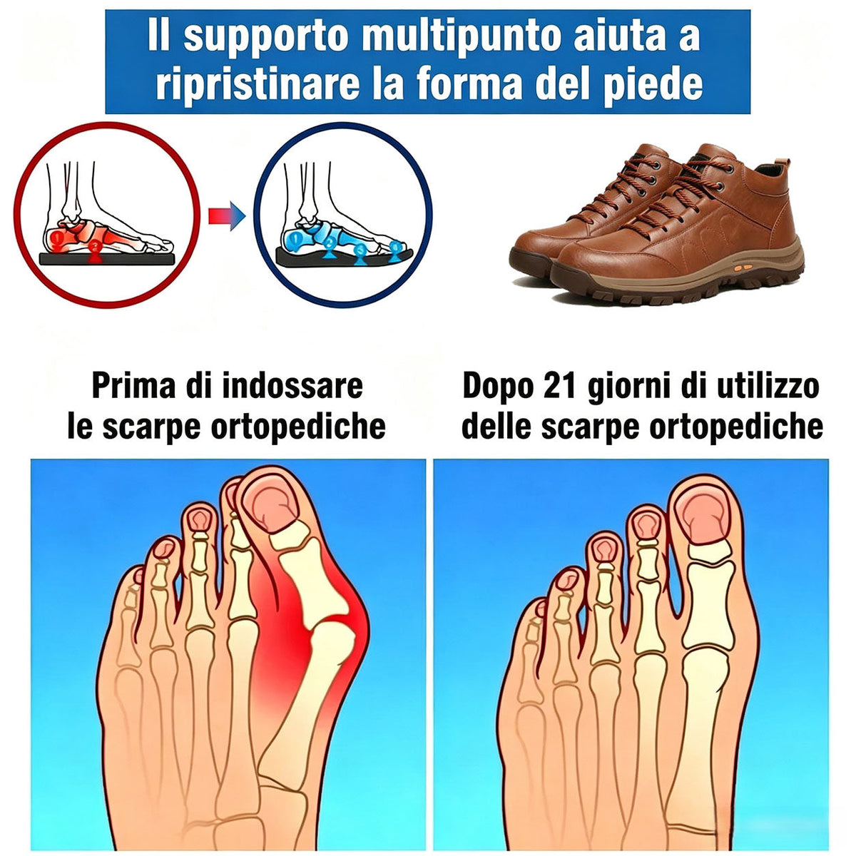 ⏰ Ultimo giorno! Sconto del 50%! 👞 Scarpe in vera pelle italiana 🐂 Cucite a mano, morbide e comode ✅ Supporto per l'arco plantare; riduce la pressione sui piedi e garantisce comfort per tutto il giorno.