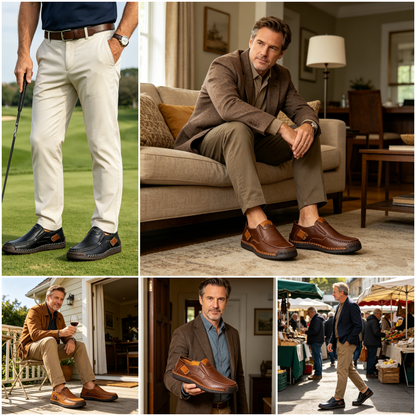 (🔥 Sconto del 30% solo per oggi — Non fartelo sfuggire!) Canrann® — Scarpe ortopediche da uomo in vera pelle ✅ Dì addio al dolore ai piedi e goditi il comfort per tutto il giorno!
