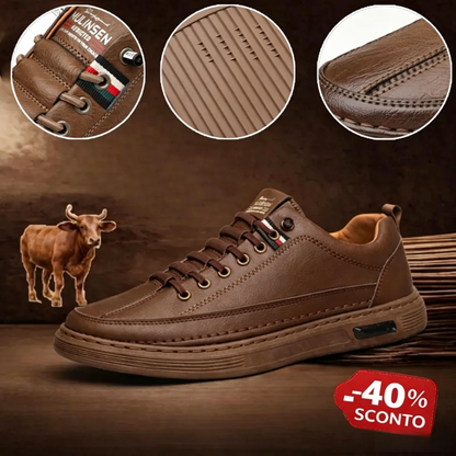 ⏰ Ultimo giorno! Sconto del 50%! 🐂 Scarpe da uomo in pelle di vitello made in Australia 👞 Cucite a mano, facili da indossare e sfilare ✅ Supporto per l'arco plantare