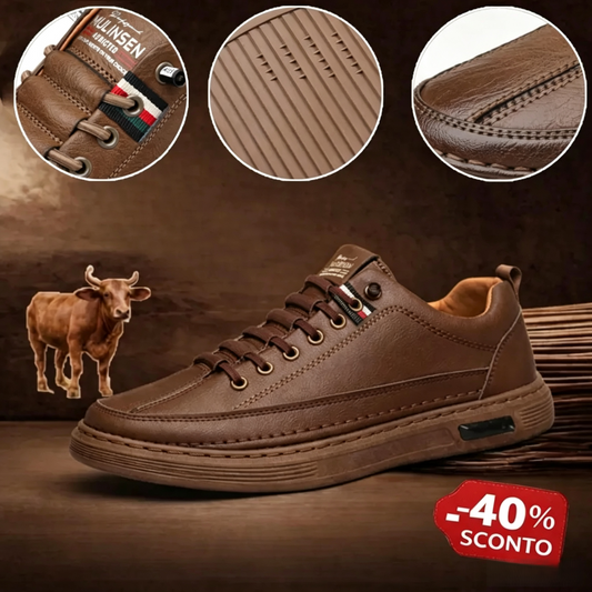 ⏰ Ultimo giorno! Sconto del 50%! 🐂 Scarpe da uomo in pelle di vitello made in Australia 👞 Cucite a mano, facili da indossare e sfilare ✅ Supporto per l'arco plantare