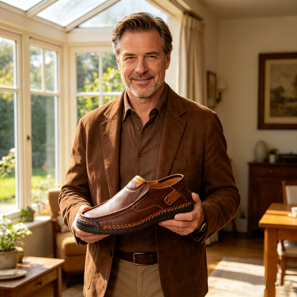(🔥 Sconto del 30% solo per oggi — Non fartelo sfuggire!) Canrann® — Scarpe ortopediche da uomo in vera pelle ✅ Dì addio al dolore ai piedi e goditi il comfort per tutto il giorno!