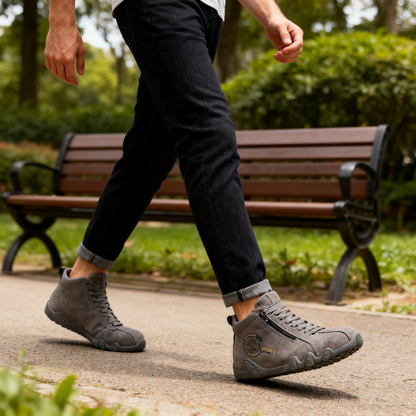 Scarpe ortopediche da uomo Canrann® | Realizzate in vera pelle bovina australiana | Cucite a mano, impermeabili e antiscivolo ✅ Supporto dell'arco plantare - camminata confortevole