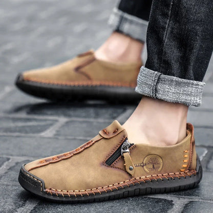 🐂 Scarpe da uomo in pelle di vitello, prodotte in Australia 👞 Cucite a mano, facili da indossare e da togliere ✅ Sostegno dell'arco plantare, sollievo dal dolore – camminata confortevole