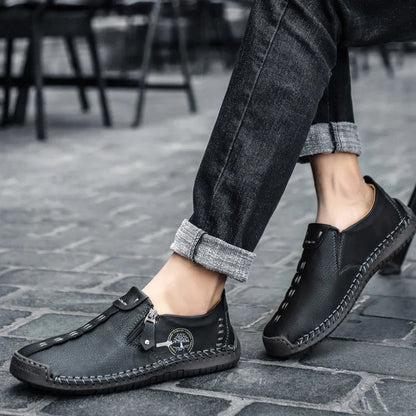 🐂 Scarpe da uomo in pelle di vitello, prodotte in Australia 👞 Cucite a mano, facili da indossare e da togliere ✅ Sostegno dell'arco plantare, sollievo dal dolore – camminata confortevole