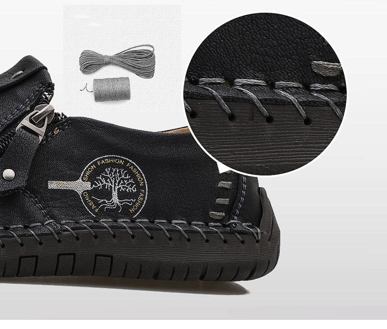 🐂 Scarpe da uomo in pelle di vitello, prodotte in Australia 👞 Cucite a mano, facili da indossare e da togliere ✅ Sostegno dell'arco plantare, sollievo dal dolore – camminata confortevole