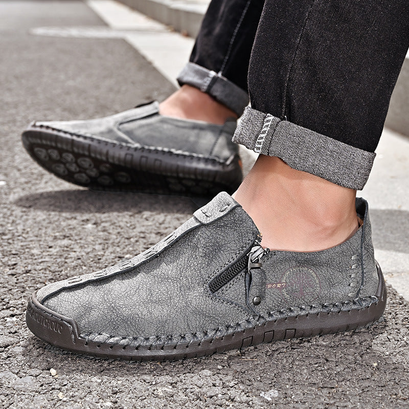 🐂 Scarpe da uomo in pelle di vitello, prodotte in Australia 👞 Cucite a mano, facili da indossare e da togliere ✅ Sostegno dell'arco plantare, sollievo dal dolore – camminata confortevole