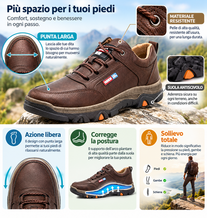 (🔥50% di sconto oggi - prendilo!) Scarpe ortopediche premium ed eleganti 👞 - Design ergonomico per alleviare il dolore