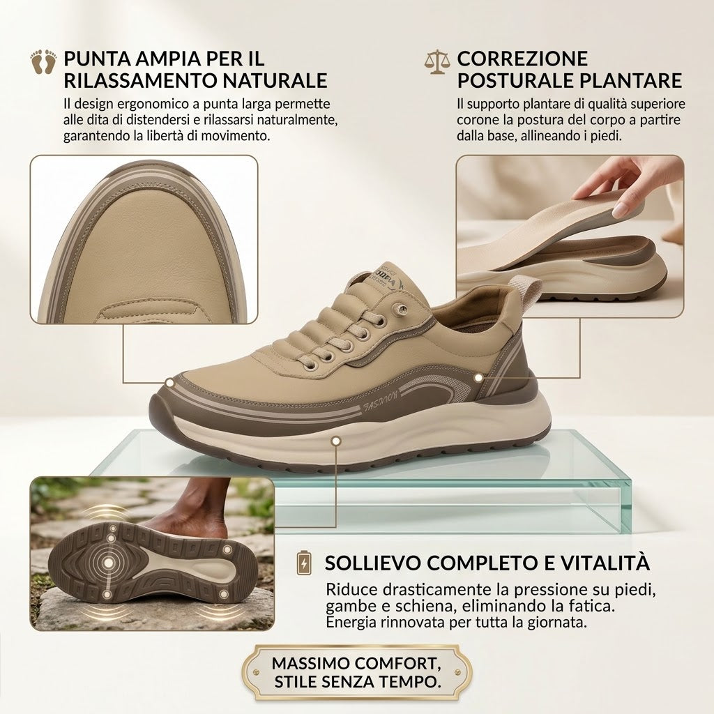 🔥 Offerta del giorno: Sconto del 30% 🎁 Scarpe casual ortopediche in pelle – Suole ammortizzanti ✅ Traspiranti e antiscivolo — Dì addio al dolore ai piedi