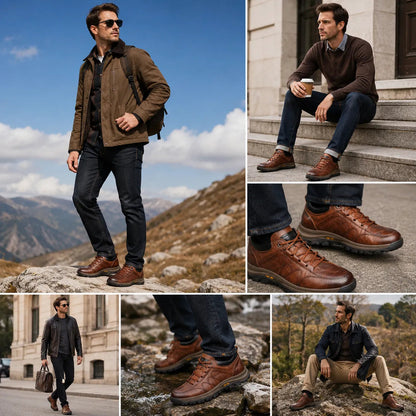 ⏰ Ultimo giorno! Sconto del 50%! 👞 Scarpe in vera pelle italiana 🐂 Cucite a mano, morbide e comode ✅ Supporto per l'arco plantare; riduce la pressione sui piedi e garantisce comfort per tutto il giorno.