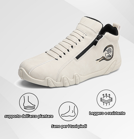 Scarpe ortopediche da uomo Canrann® | Realizzate in vera pelle bovina australiana | Cucite a mano, impermeabili e antiscivolo ✅ Supporto dell'arco plantare - camminata confortevole