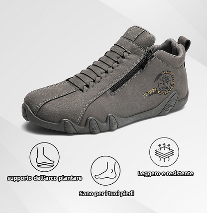 Scarpe ortopediche da uomo Canrann® | Realizzate in vera pelle bovina australiana | Cucite a mano, impermeabili e antiscivolo ✅ Supporto dell'arco plantare - camminata confortevole
